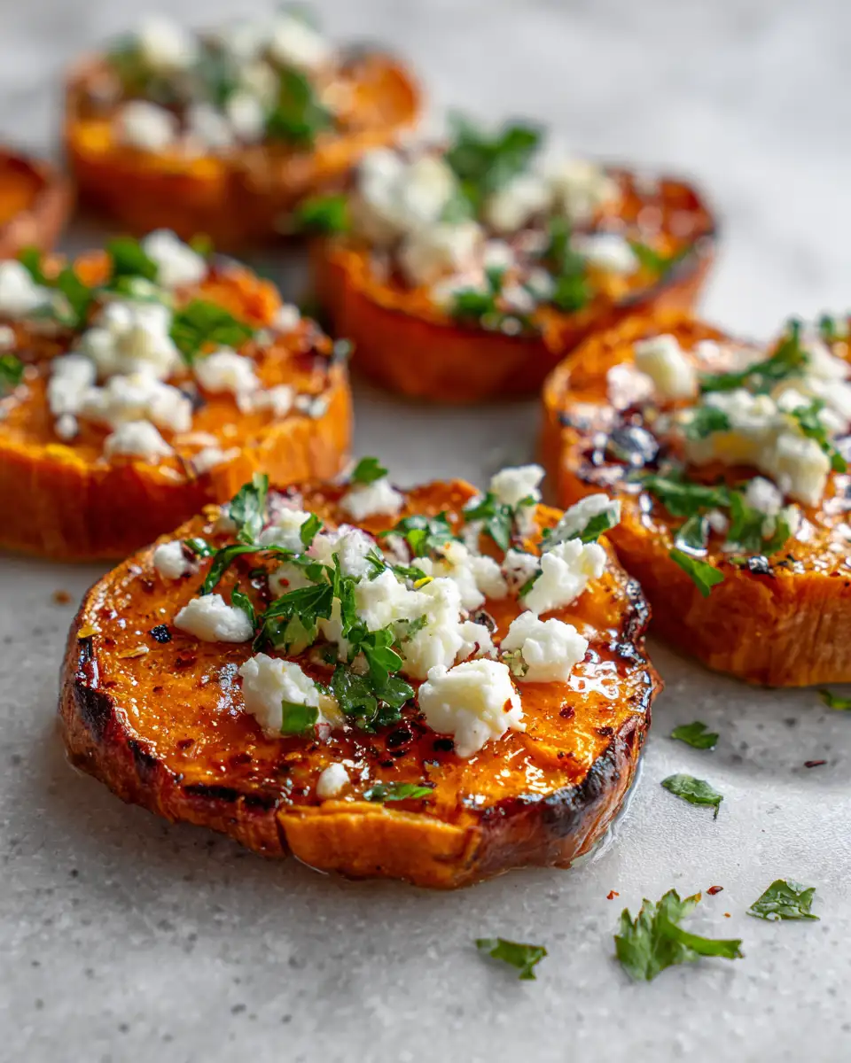Ingredients for Sweet Meets Savory: Irresistible Honey Feta Sweet Potato Rounds