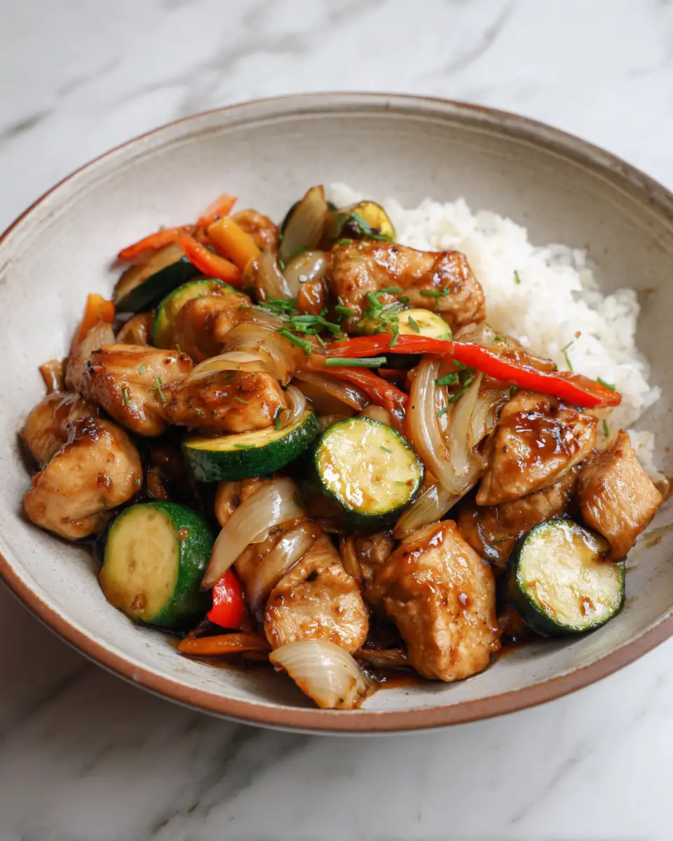Final dish - Sizzle Your Taste Buds with Honey Garlic Chicken Stir Fry