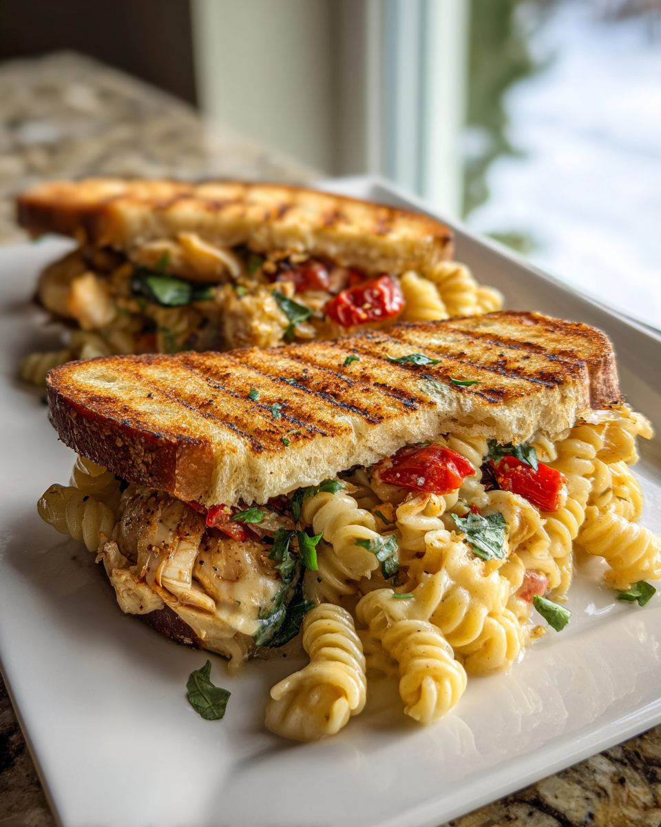 Final dish - Savor the Flavor: Honey Pepper Chicken Panini Pasta Delight