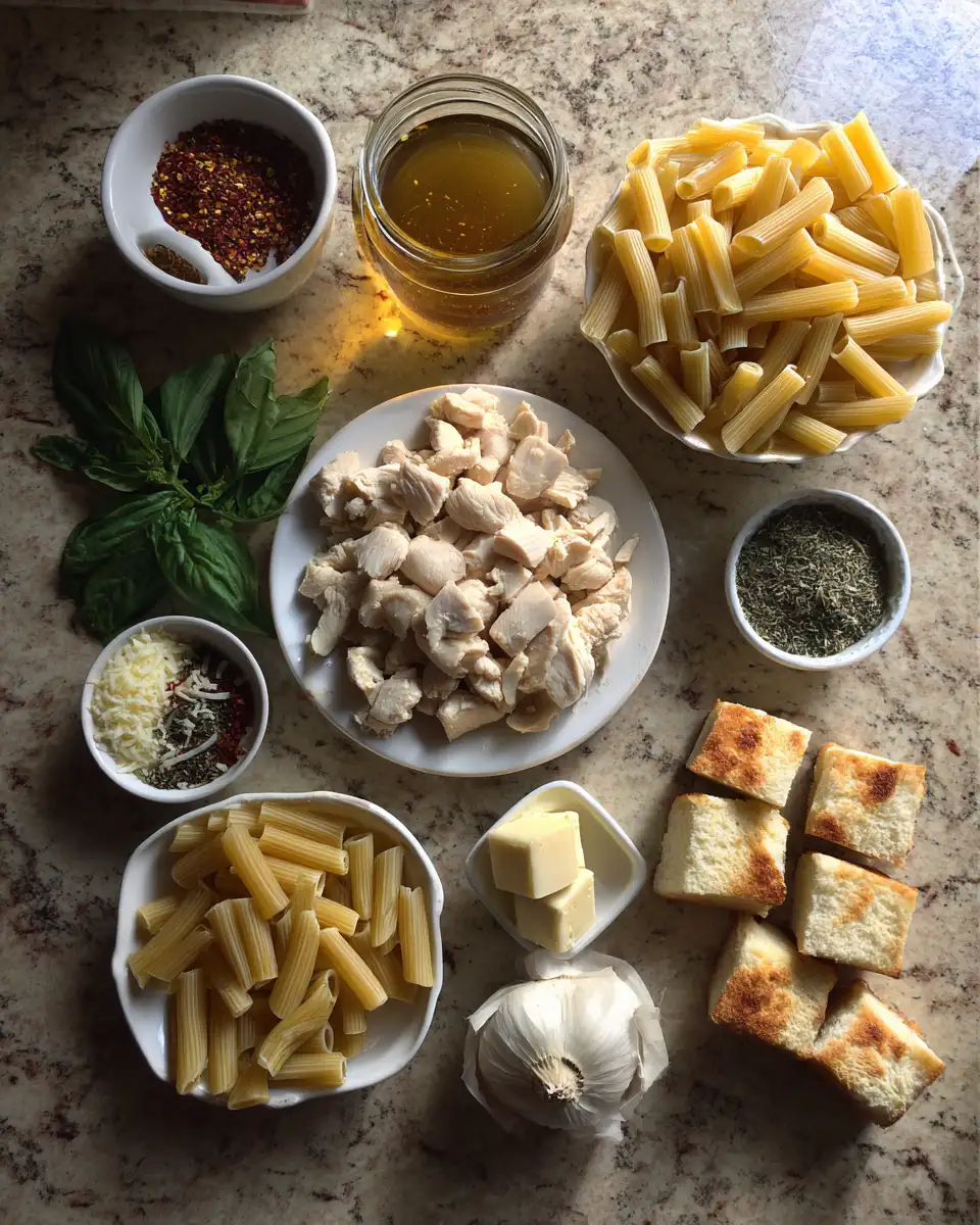 Ingredients for Savor the Flavor: Honey Pepper Chicken Panini Pasta Delight