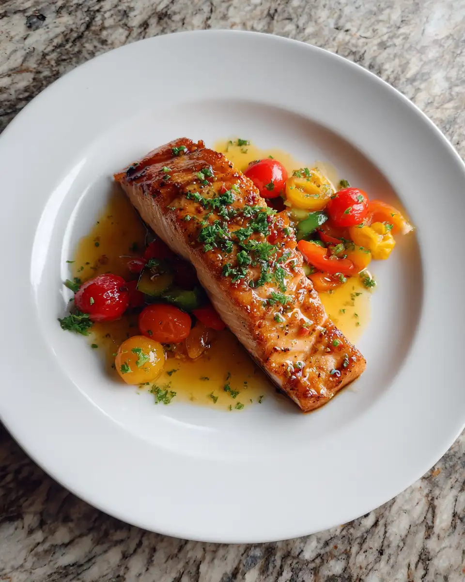 Final dish - Sweet and Spicy Delight: Irresistible Hot Honey Salmon