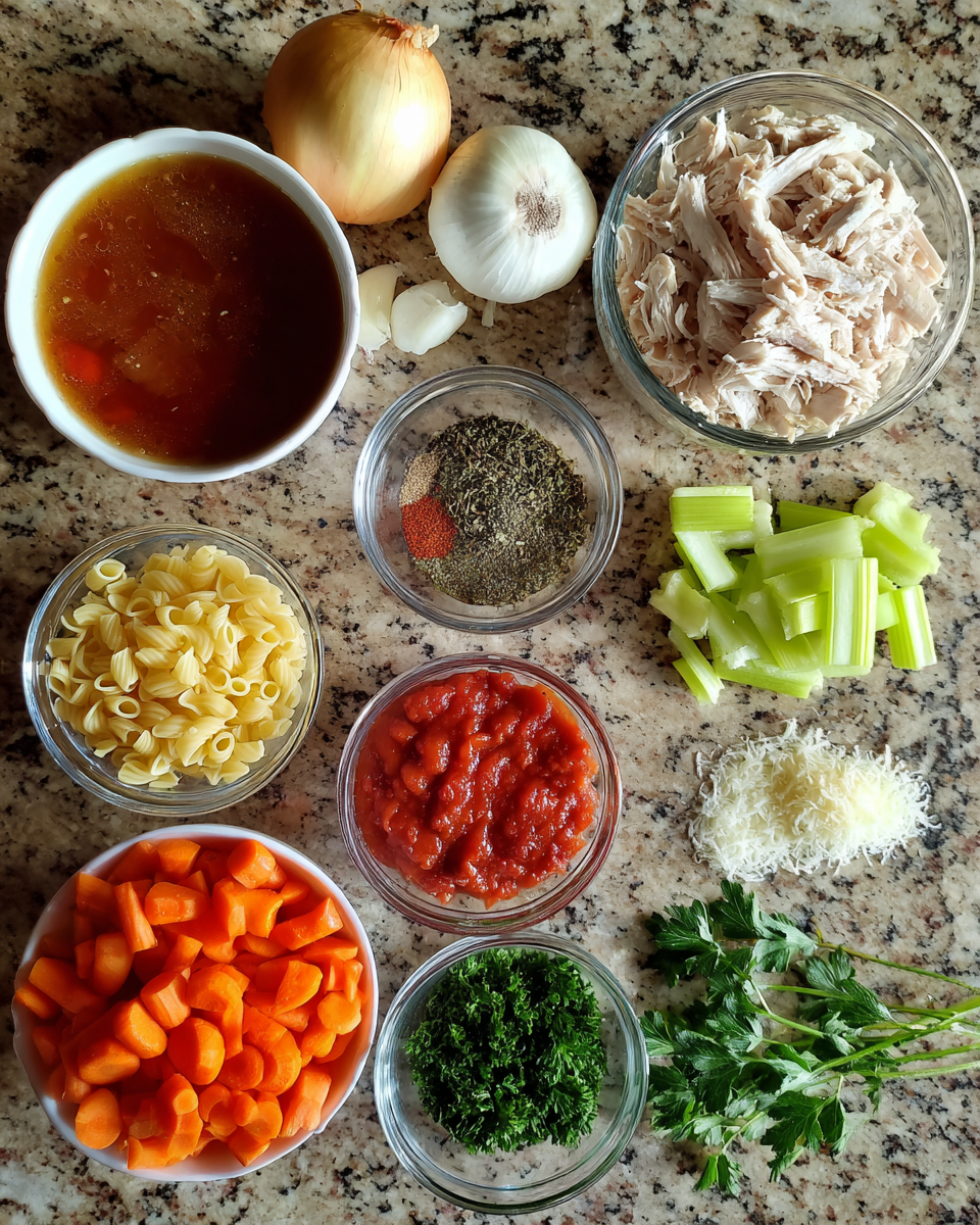 Ingredients for Italian Penicillin Soup: The Ultimate Comfort Bowl for Cold Days