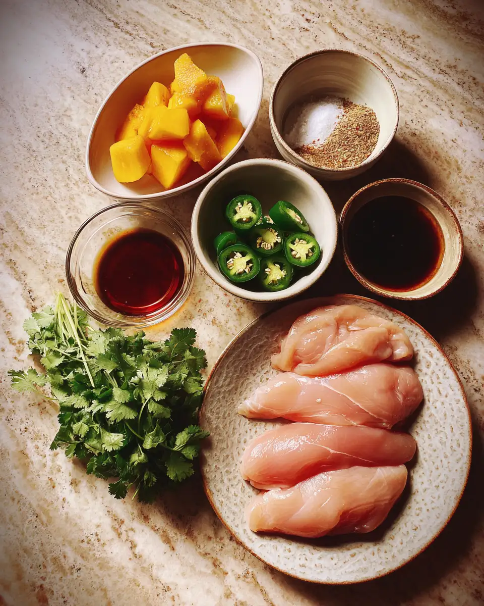 Ingredients for Spice Meets Sweet: Irresistible Jalapeño Peach Glazed Chicken