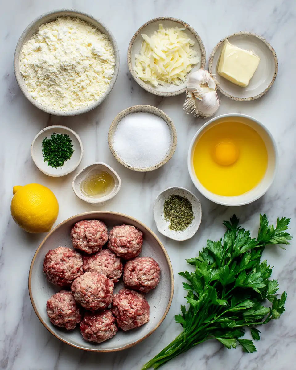 Ingredients for Savory Keto Garlic Butter Meatballs That Melt in Your Mouth