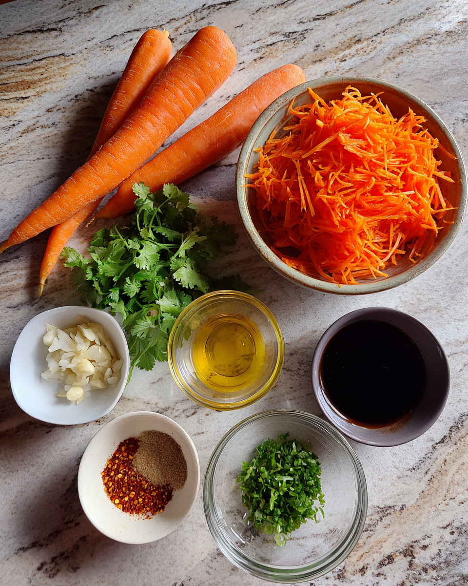 Ingredients for Spice Up Your Table with Vibrant Korean Carrot Salad