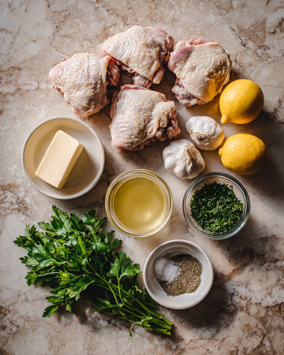 Ingredients for Savor the Flavor: Lemon Garlic Butter Chicken Thighs Delight
