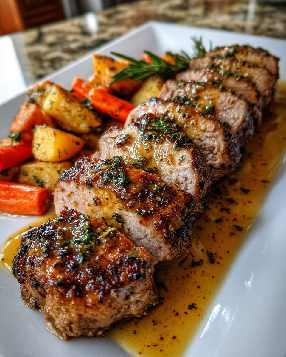 Final dish - Savor the Flavor: Maple Mustard Pork Tenderloin Delight