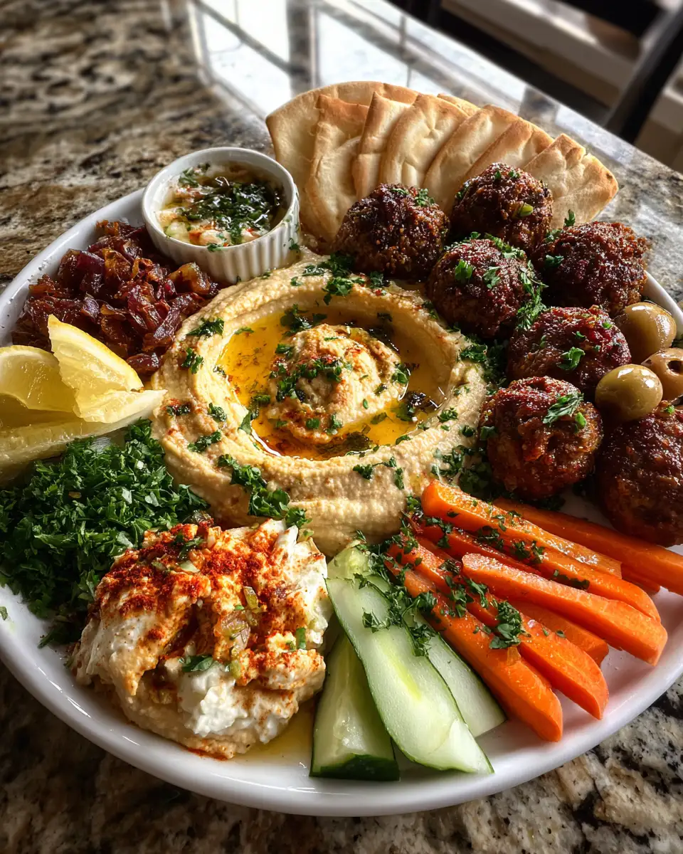Final dish - Mediterranean Hummus Platter Board: A Feast for the Senses