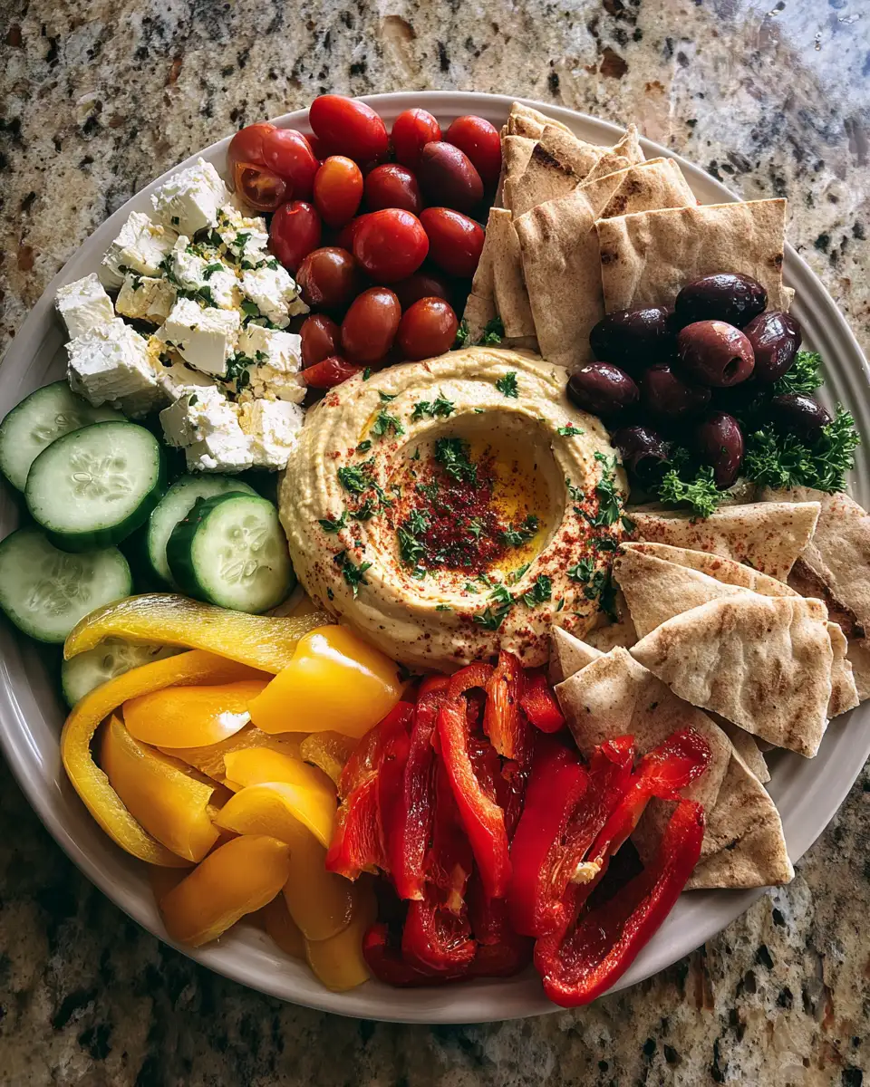 Ingredients for Mediterranean Hummus Platter Board: A Feast for the Senses