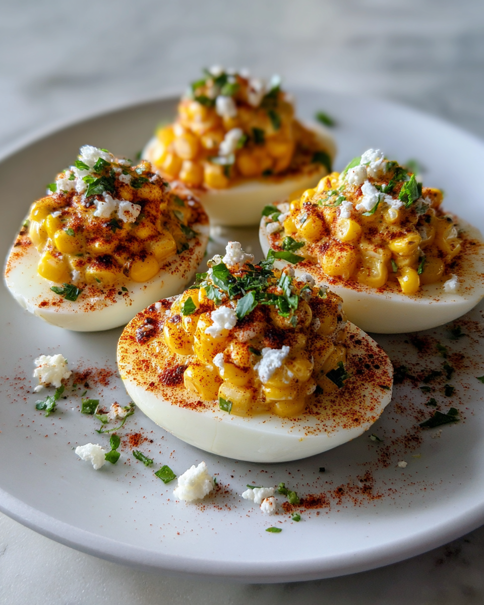 Spice Up Your Snack Game with Mexican Street Corn Deviled Eggs 6 Final dish - Spice Up Your Snack Game with Mexican Street Corn Deviled Eggs