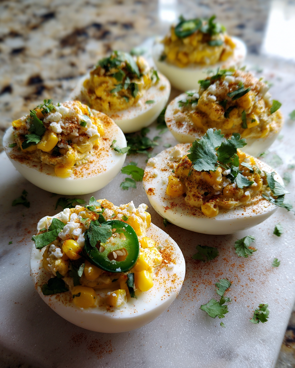Spice Up Your Snack Game with Mexican Street Corn Deviled Eggs 4 Ingredients for Spice Up Your Snack Game with Mexican Street Corn Deviled Eggs