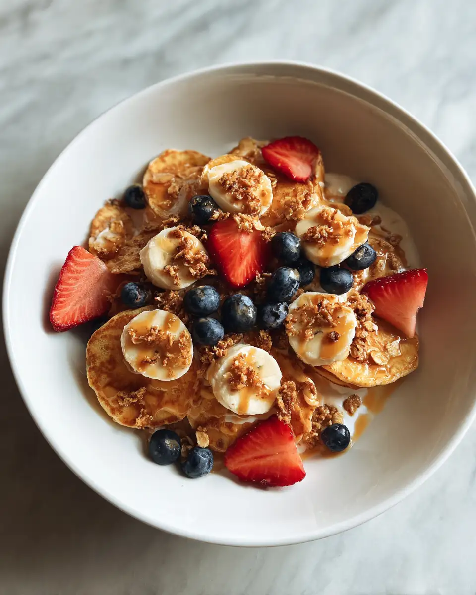 Final dish - Delight Your Morning with a Mini Pancake Cereal Bowl Adventure