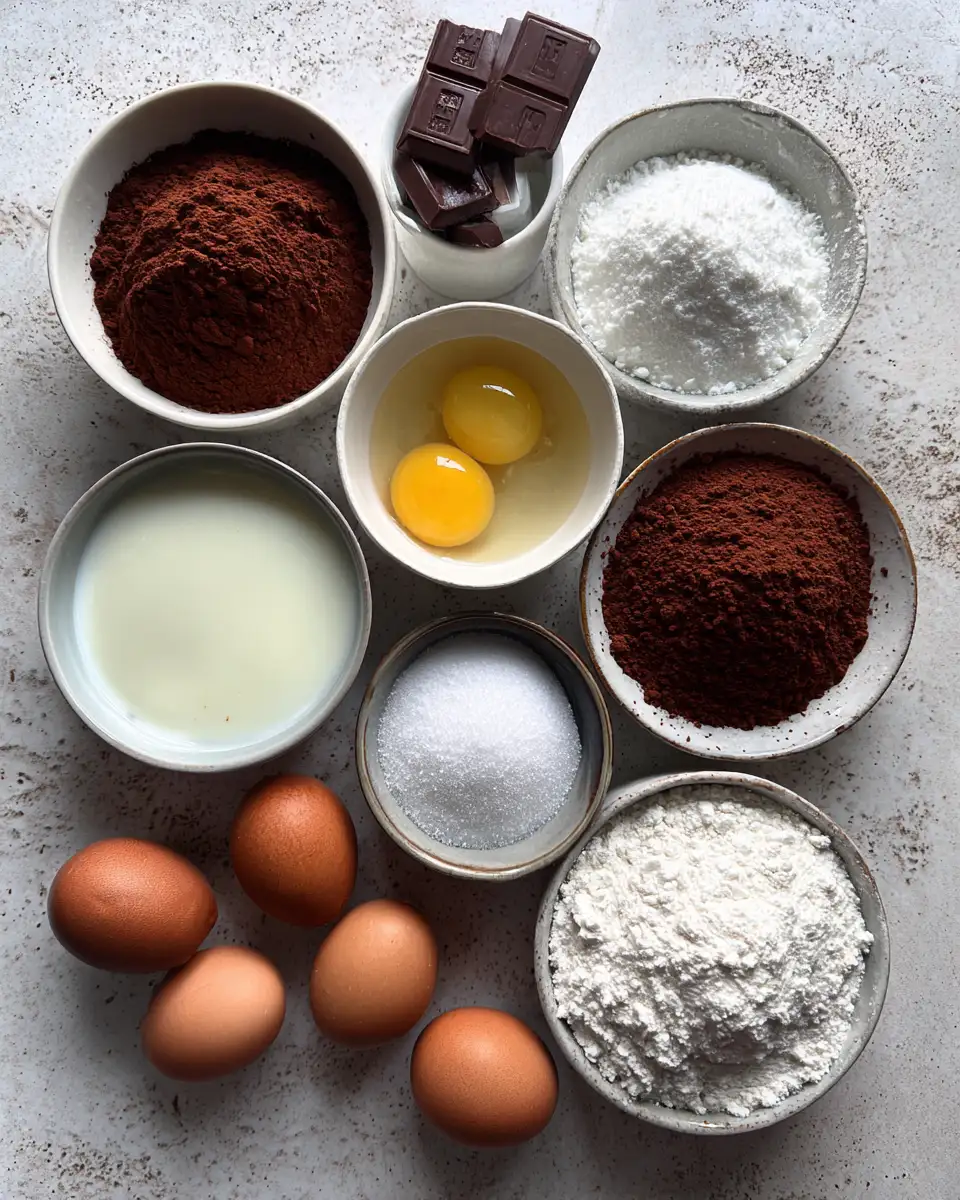 Ingredients for Irresistibly Moist Chocolate Cake Recipe to Satisfy Your Sweet Cravings
