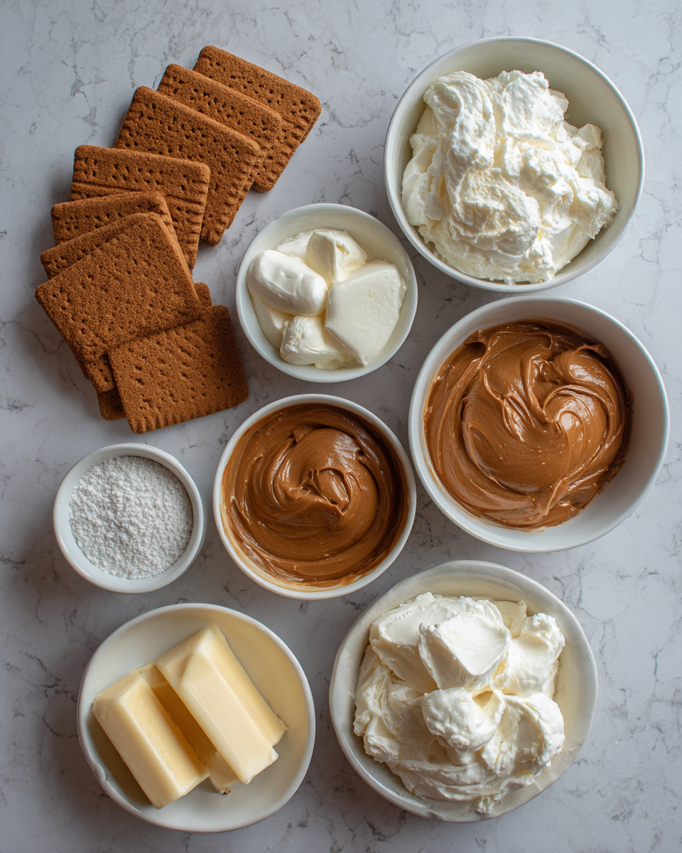 Ingredients for Irresistible No-Bake Biscoff Delights: Your New Favorite Dessert