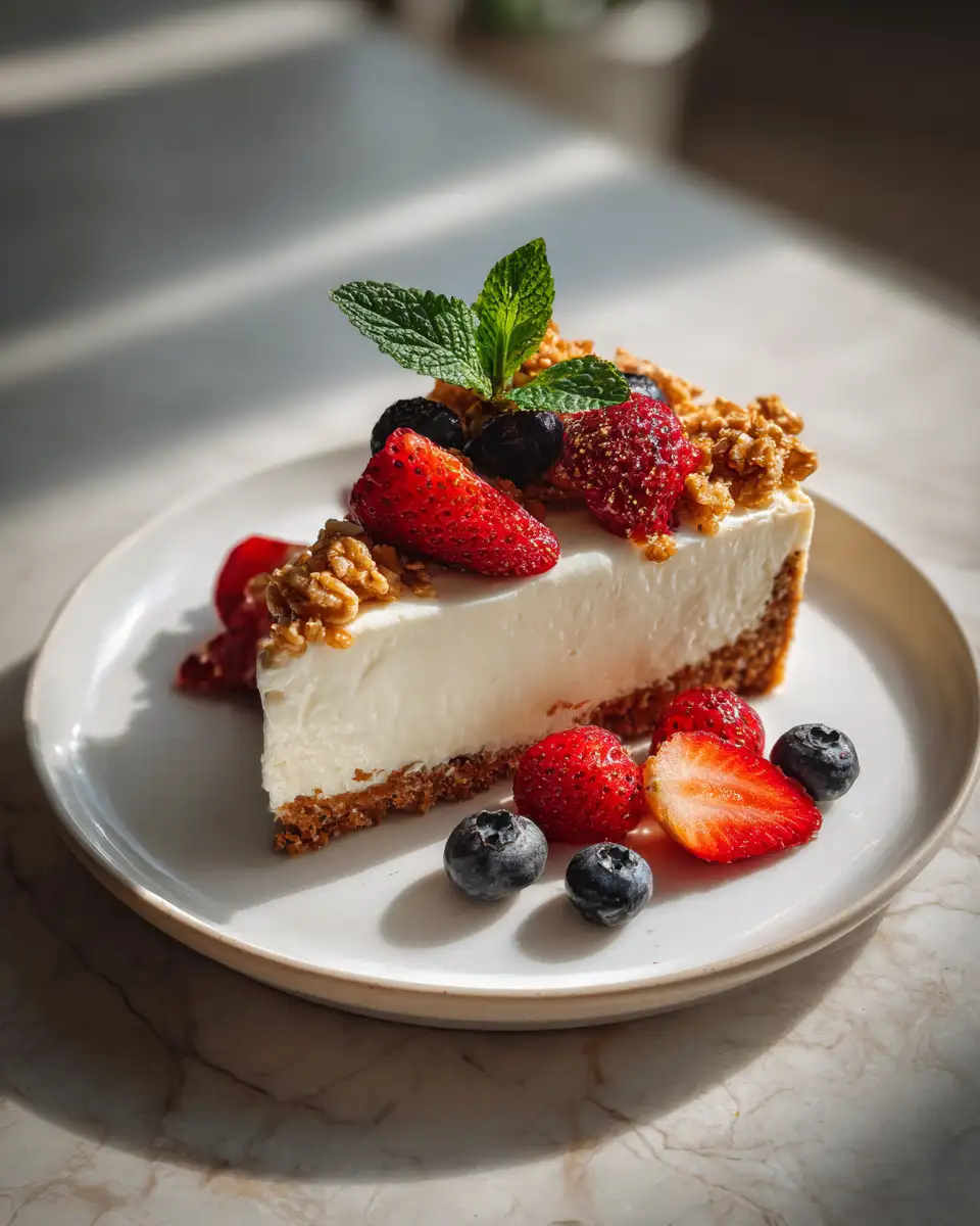 Final dish - Effortless Delight: No Bake Cheesecake Made Easy
