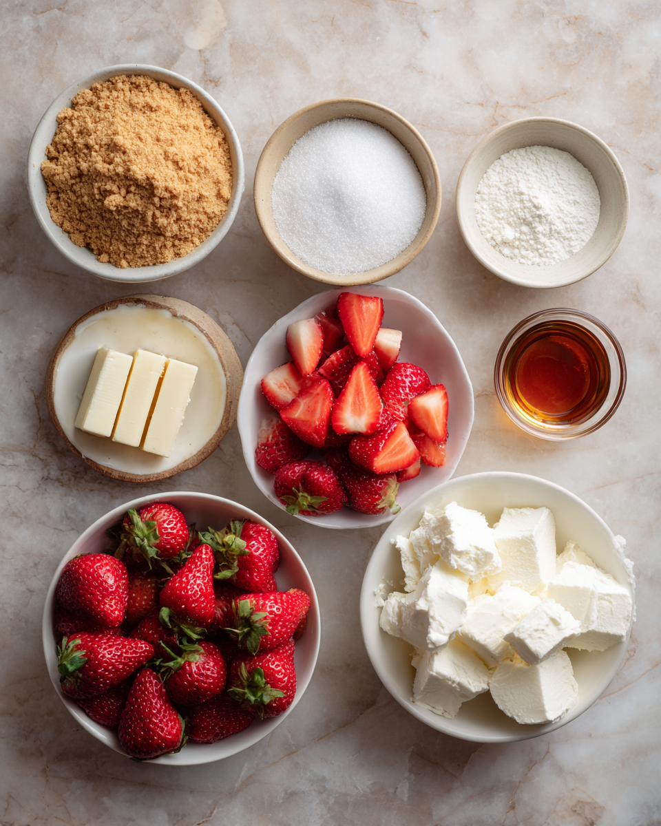 Ingredients for Indulge in Creamy Bliss with This No Bake Strawberry Cheesecake Recipe