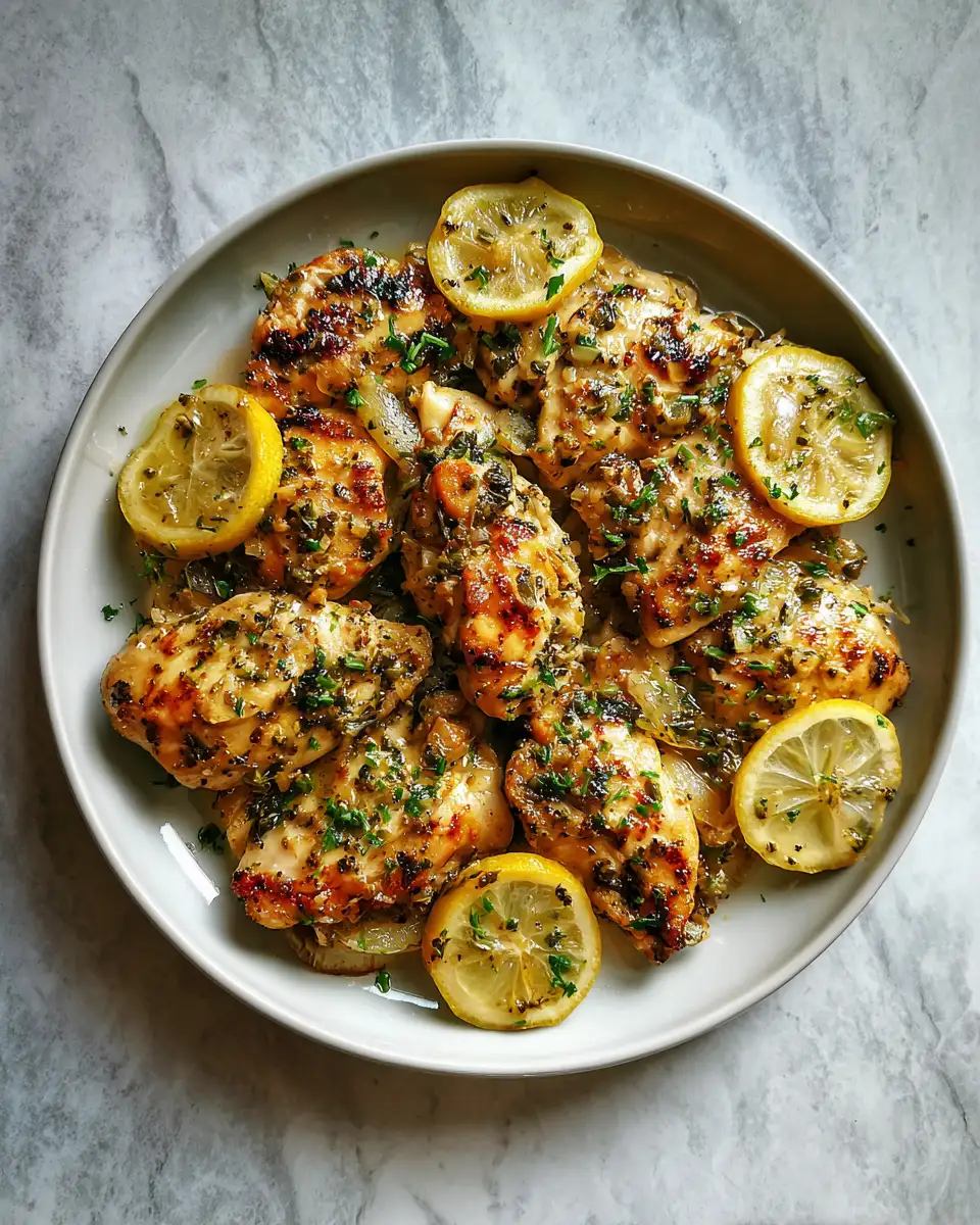 Final dish - Effortless Elegance: One Pan Lemon Chicken Dinner Delight