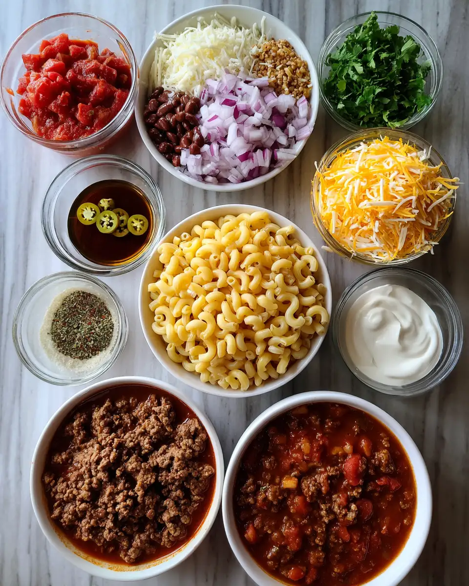 Ingredients for Tantalizing One Pot Taco Mac: A Flavor Fiesta in Every Bite