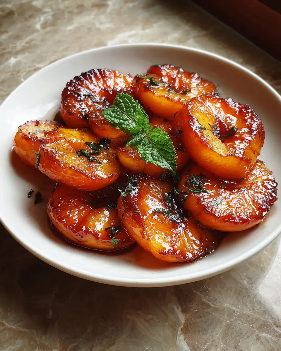 Final dish - Sizzling Summer Delight: Perfect Pan Fried Peaches