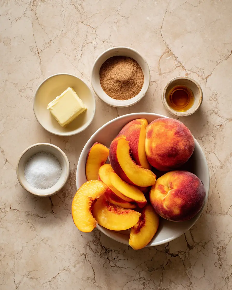 Ingredients for Sizzling Summer Delight: Perfect Pan Fried Peaches