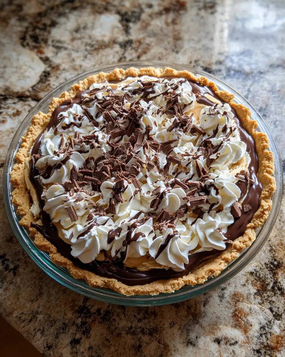Final dish - Irresistible Indulgence: The Ultimate Peanut Butter Chocolate Pie Experience