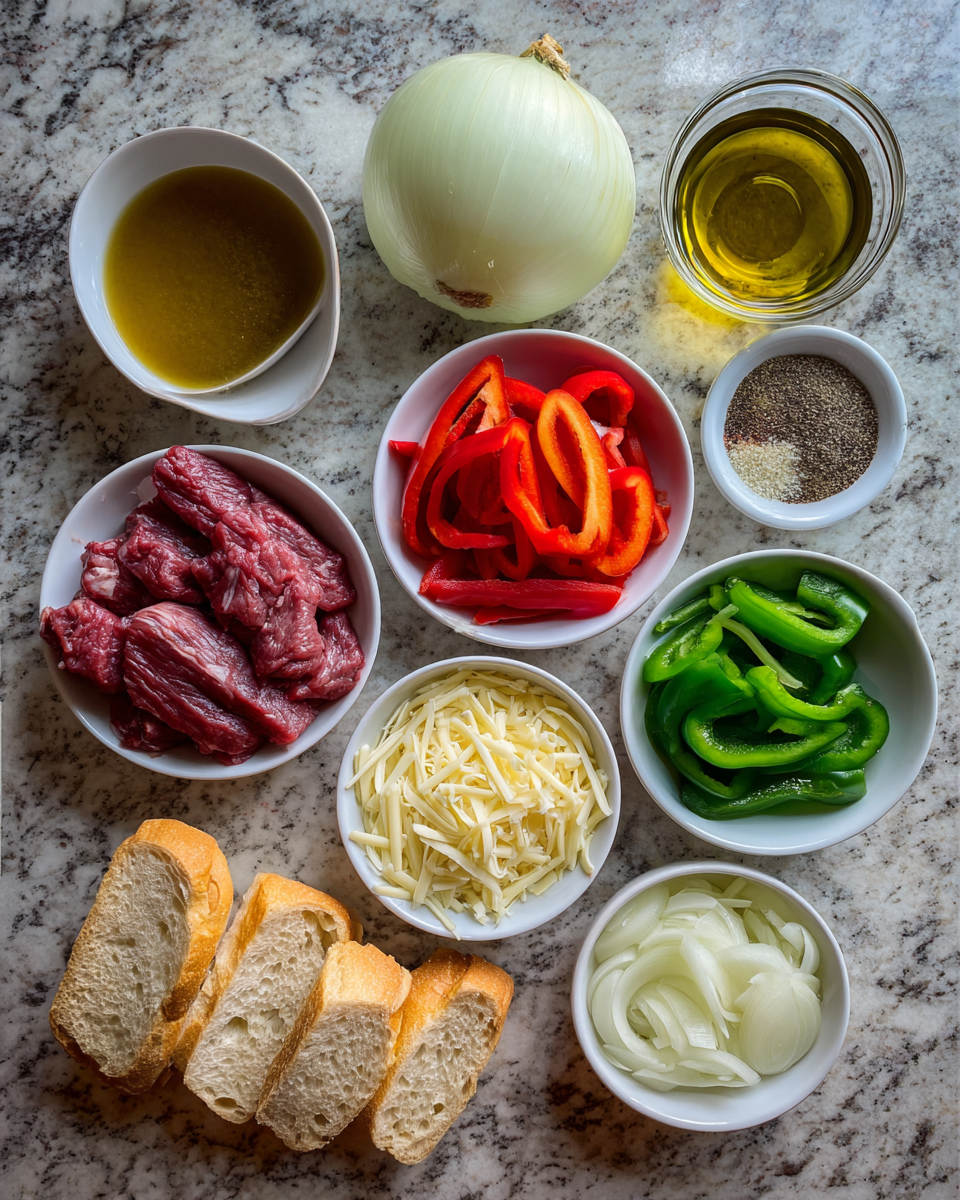 Ingredients for Warm Up with Philly Cheesesteak Soup: A Comforting Twist on a Classic
