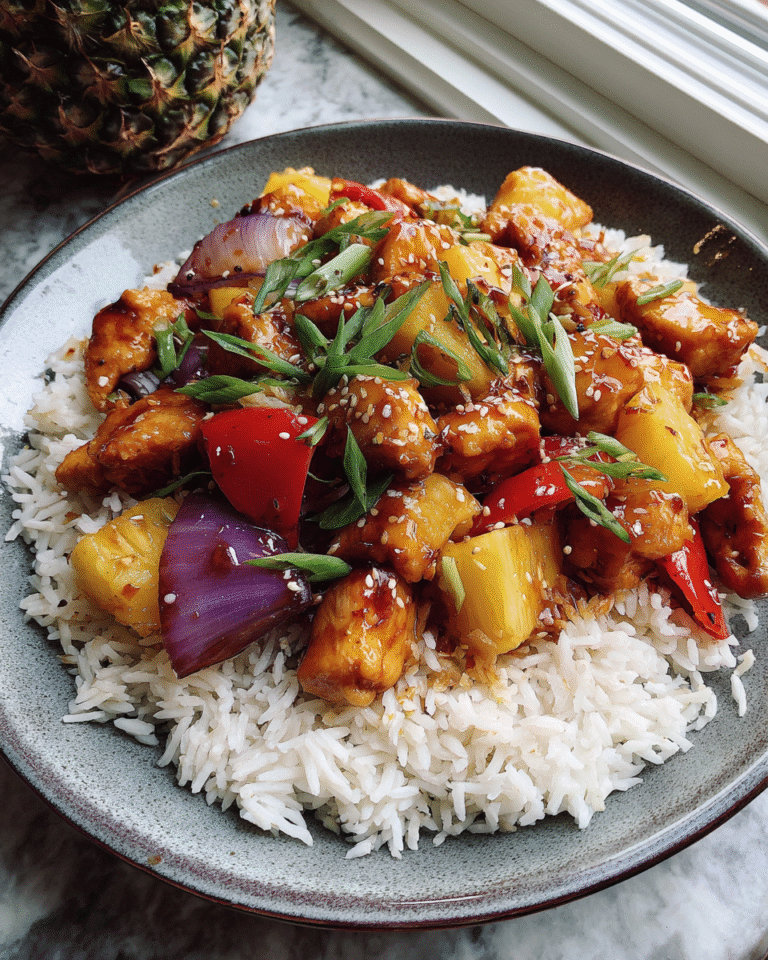Tropical Delight Pineapple Chicken with Rice - Featured Image