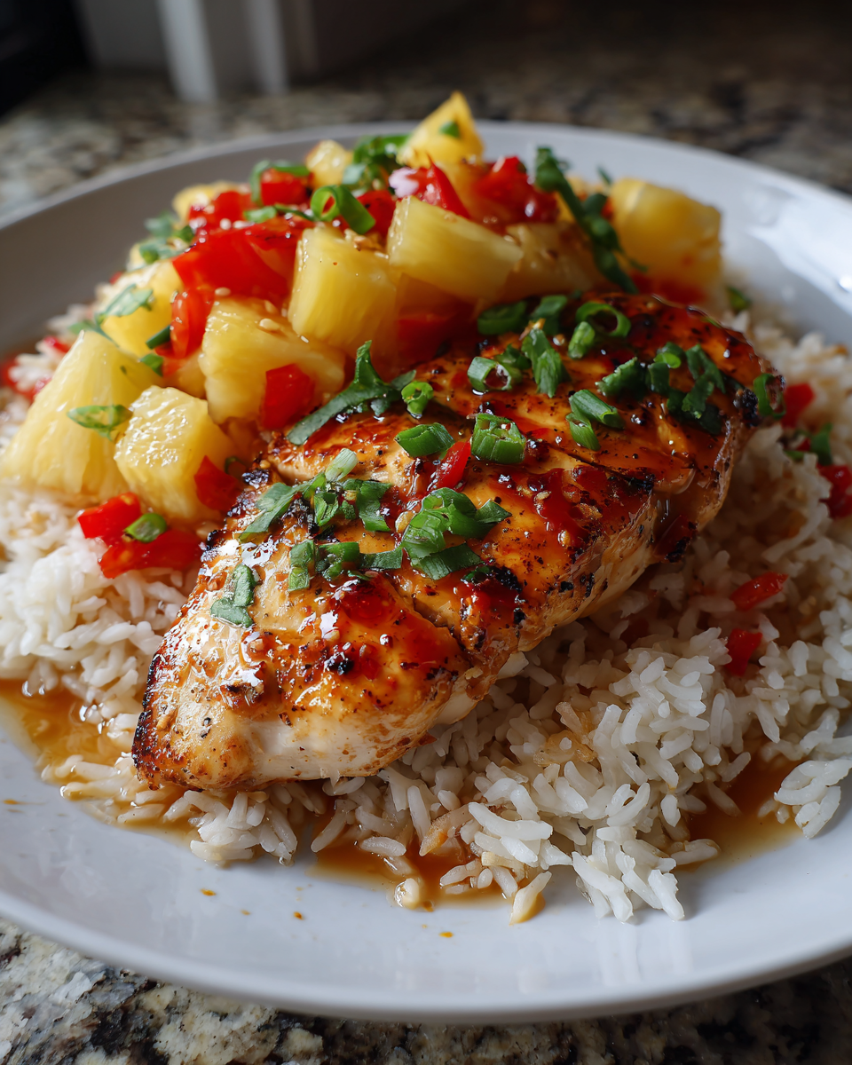 Final dish - Tropical Delight Pineapple Chicken with Rice