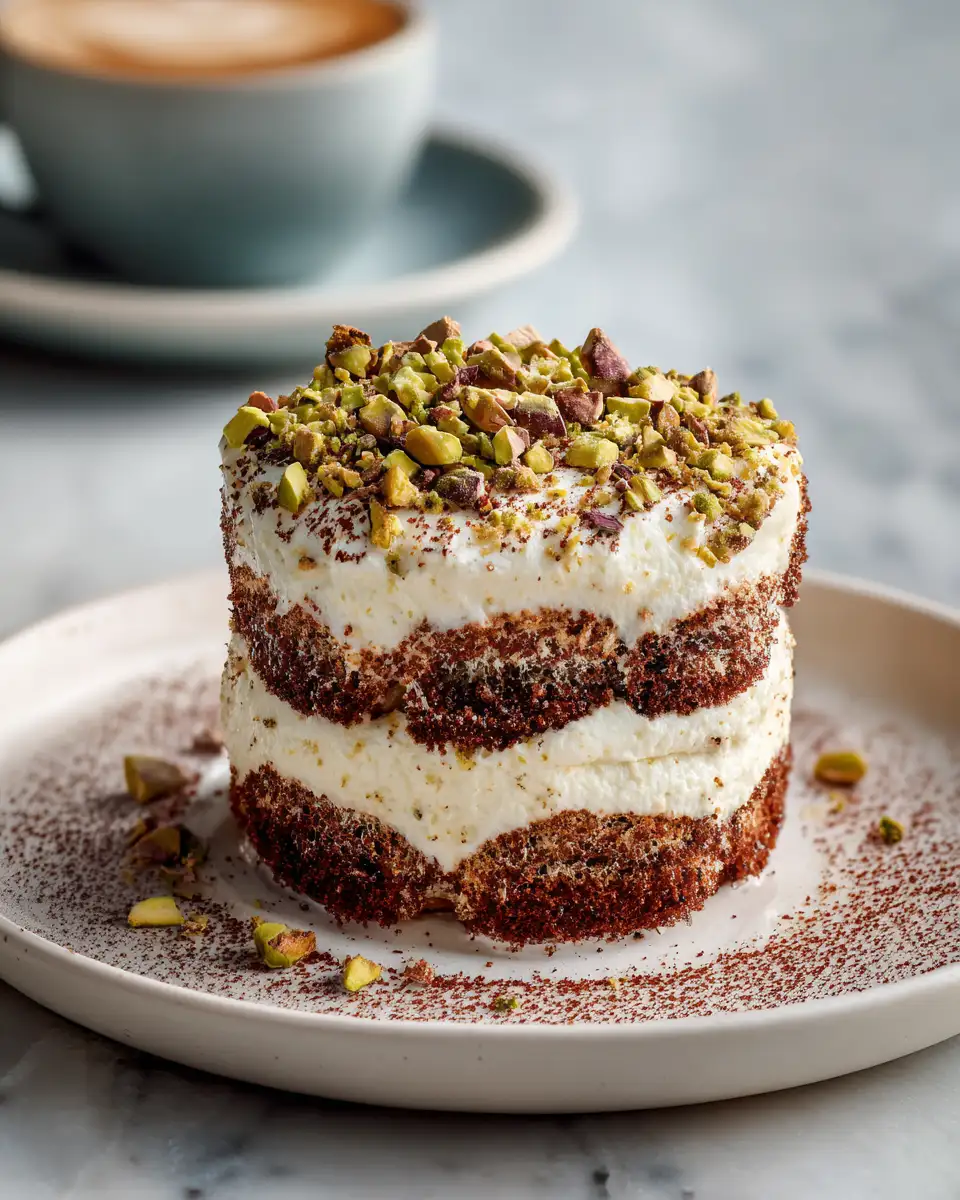 Final dish - Indulge in a Twist: Discover the Delight of Pistachio Tiramisu
