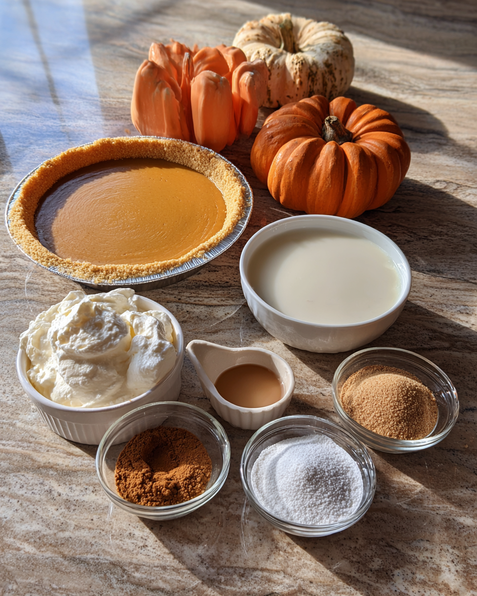 Irresistible Pumpkin Cream Pie: Fall's Dreamy Dessert Delight 4 Ingredients for Irresistible Pumpkin Cream Pie: Fall's Dreamy Dessert Delight