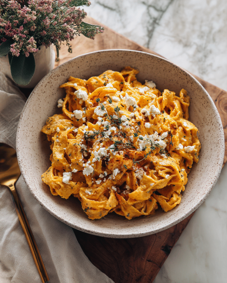 Creamy Pumpkin Pasta with Feta Delight - Featured Image