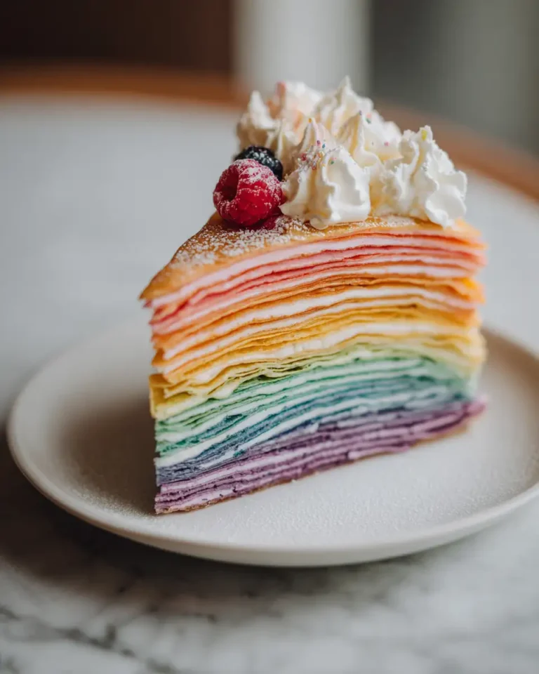 Taste the Rainbow: Create a Stunning Rainbow Crepe Cake - Featured Image