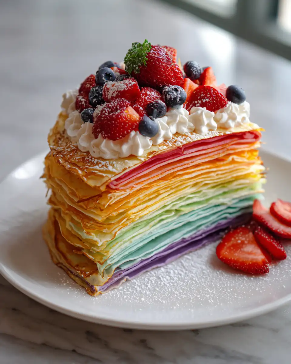 Final dish - Taste the Rainbow: Create a Stunning Rainbow Crepe Cake