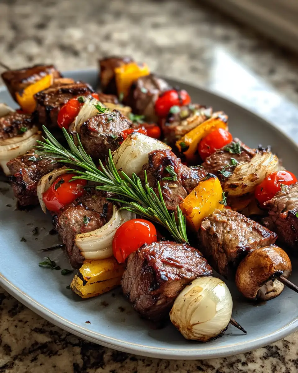 Final dish - Savor the Flavor: Rosemary Garlic Steak Kebabs Perfection