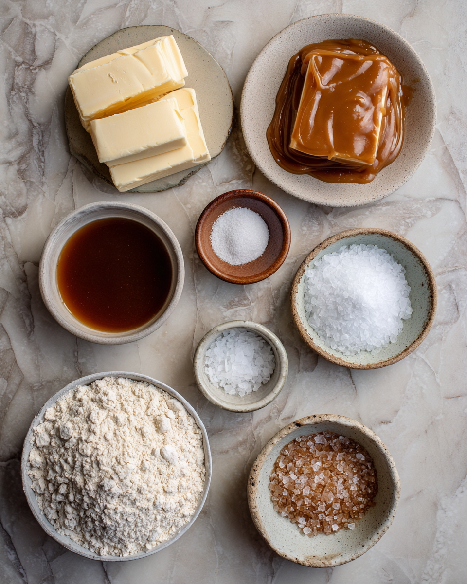 Ingredients for Decadent Delight: The Ultimate Salted Caramel Butter Bars Recipe