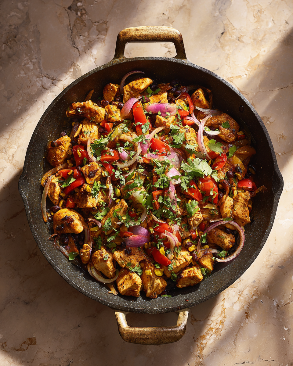 Final dish - Sizzling Santa Fe Chicken Skillet: A Flavor Fiesta in One Pan