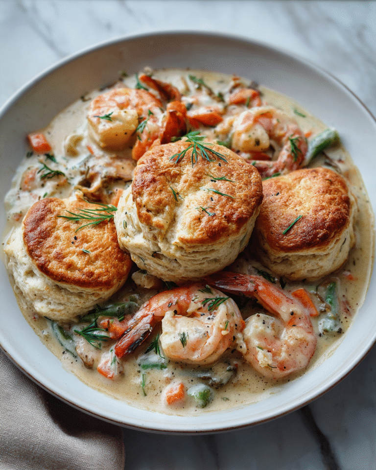 Decadent Delights: Shrimp & Lobster Biscuit Pot Pie Bliss - Featured Image