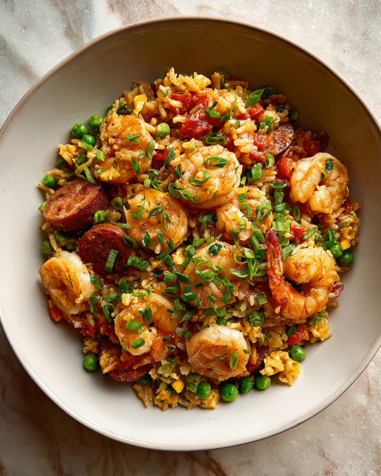 Savor the South: Irresistible Shrimp Sausage Dirty Rice Delight - Featured Image