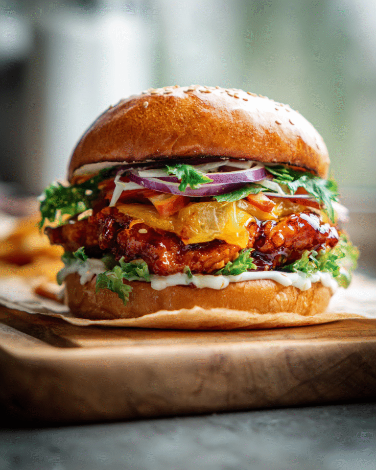 Sizzling Korean Chicken Burger: A Fusion of Flavor in Every Bite - Featured Image