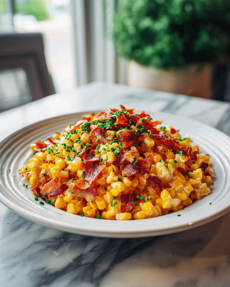 Irresistible Slow Cooker Cheddar Corn with Savory Bacon Bliss - Featured Image