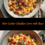 Irresistible Slow Cooker Cheddar Corn with Savory Bacon Bliss
