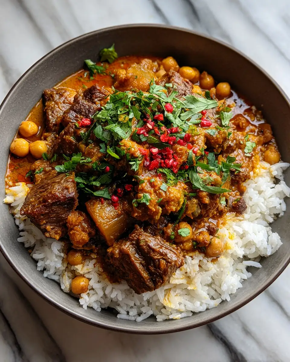 Final dish - Savor the Spice: Slow Cooker Indian Beef Curry Delight