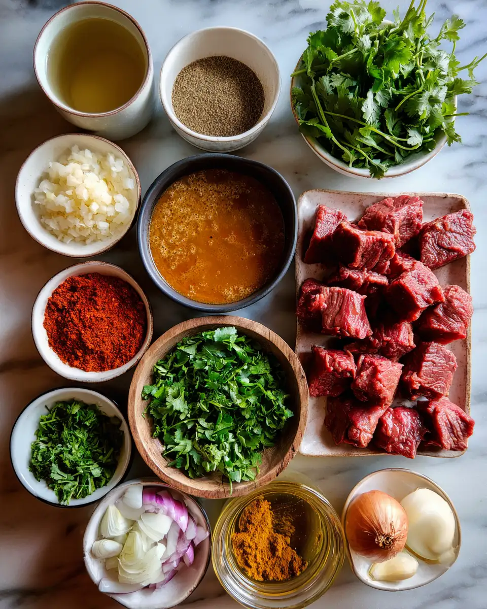 Ingredients for Savor the Spice: Slow Cooker Indian Beef Curry Delight