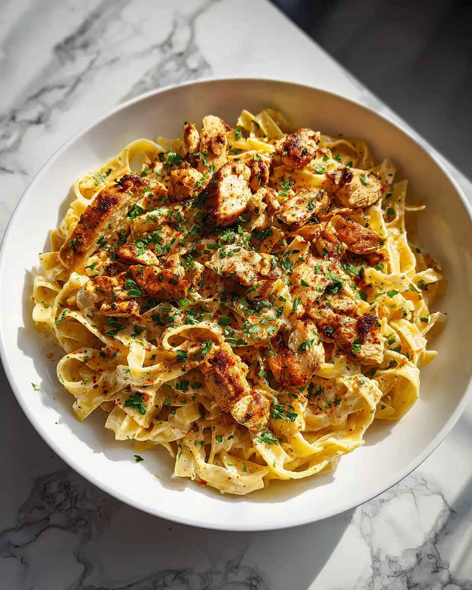 Final dish - Spice Up Your Dinner with Southwest Chicken Alfredo Pasta