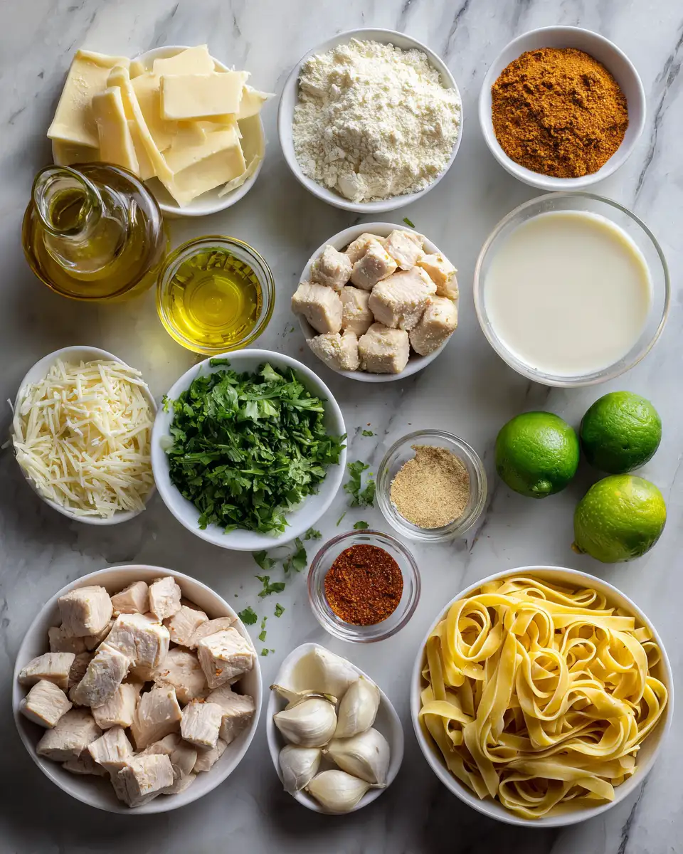 Ingredients for Spice Up Your Dinner with Southwest Chicken Alfredo Pasta
