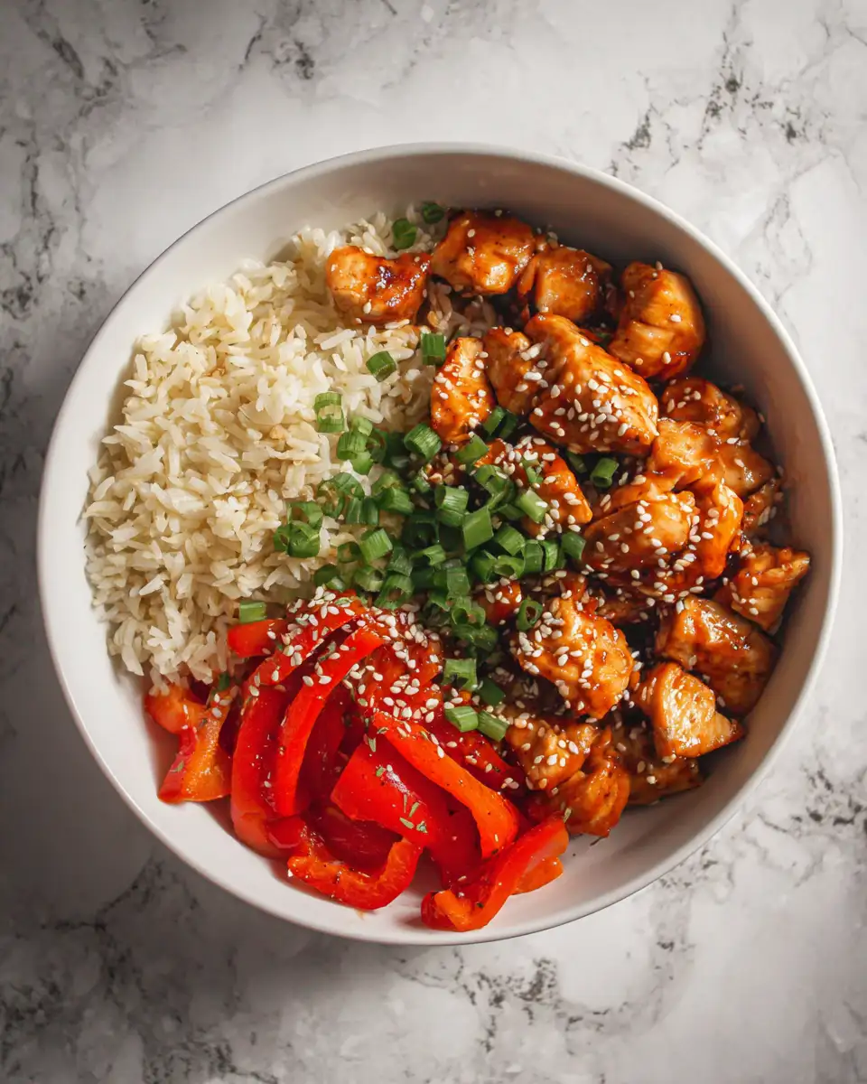 Ingredients for Sweet Heat Delight: Spicy Honey Chicken Bowls