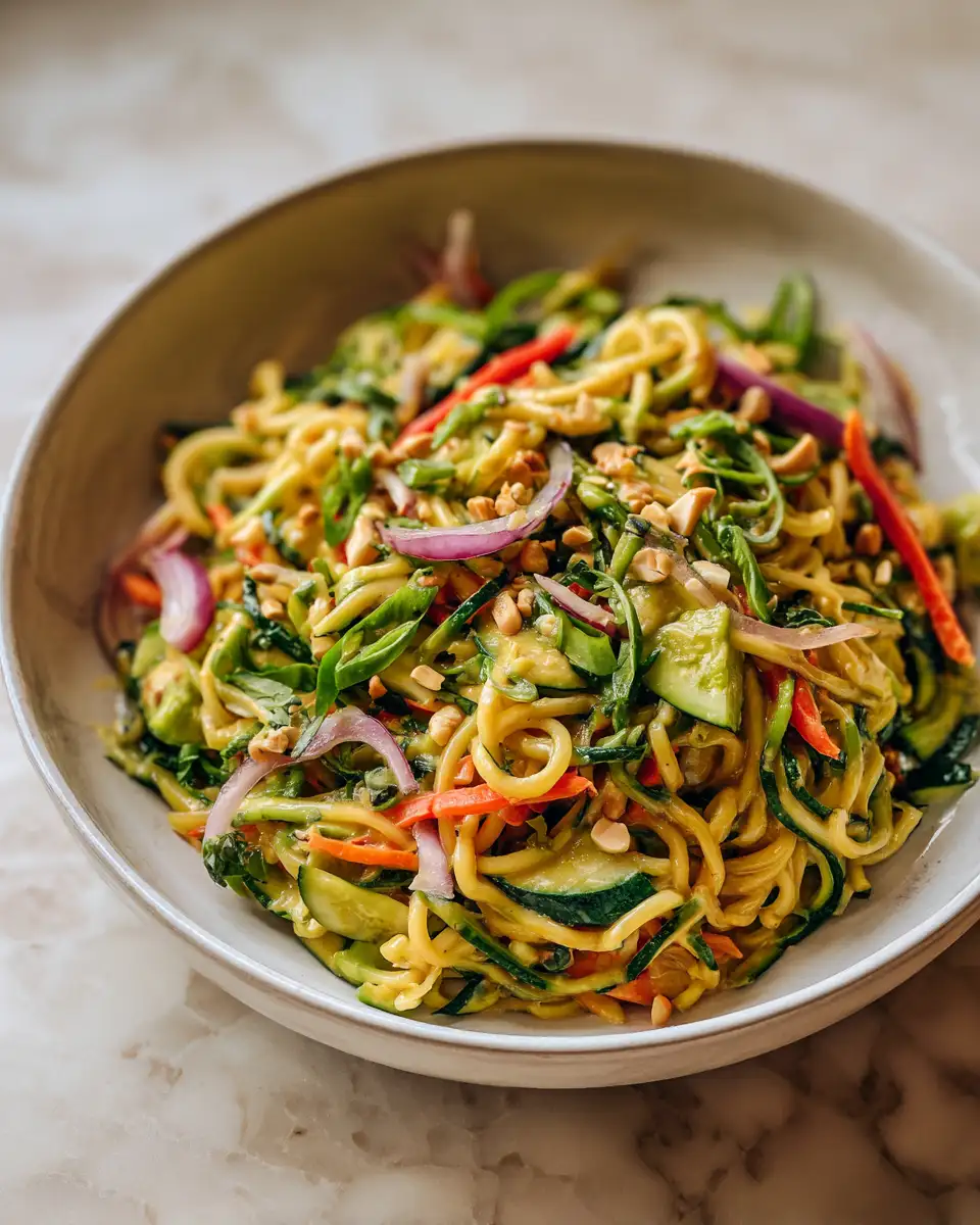 Final dish - Spice Up Your Lunch with a Zesty Peanut Noodle Salad Bowl