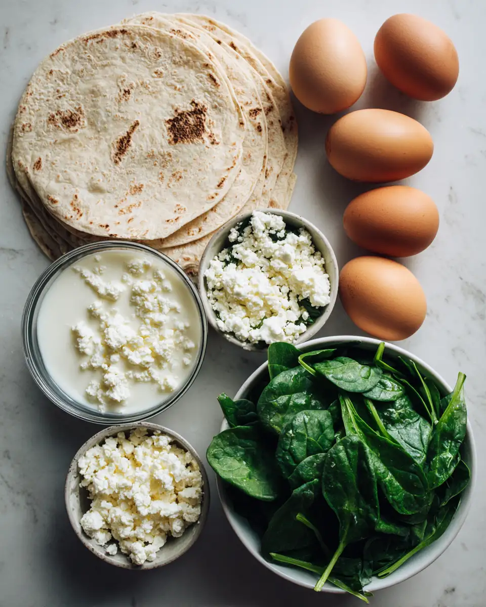 Ingredients for Wake Up to Flavor: The Ultimate Spinach Feta Breakfast Wrap