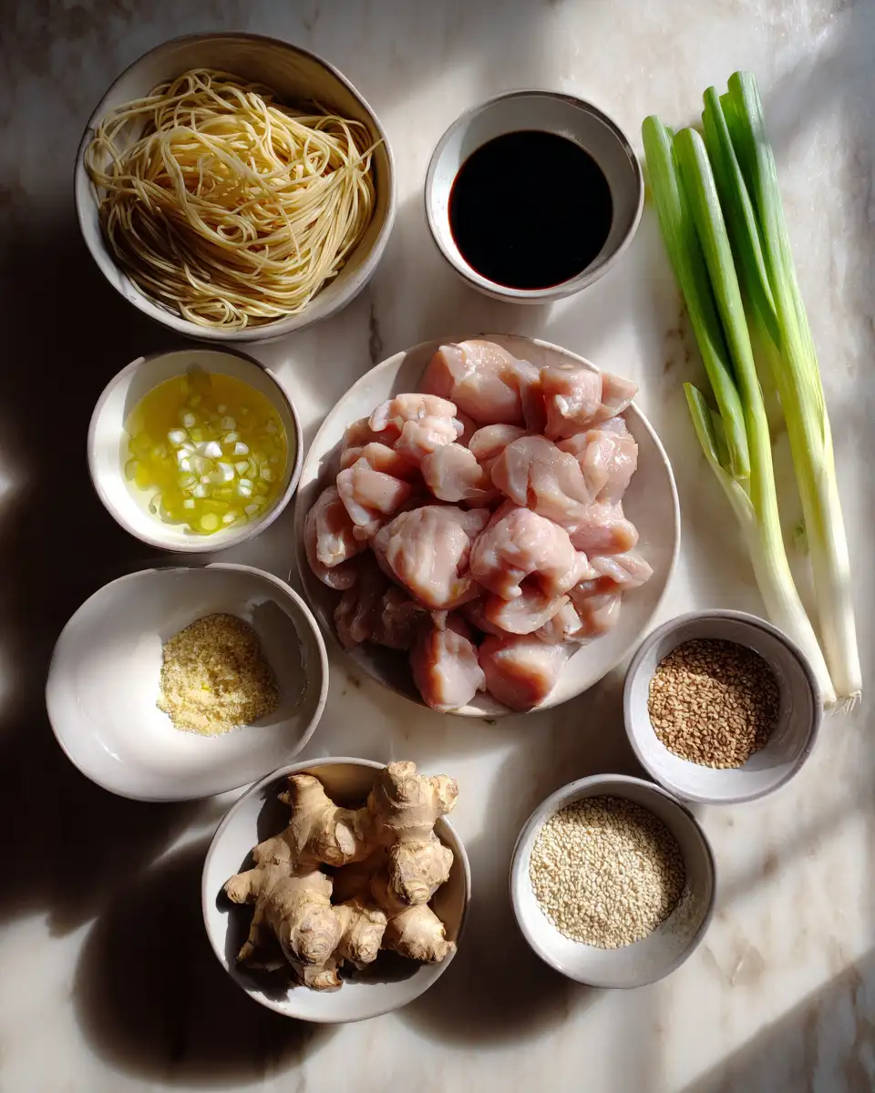 Ingredients for Irresistibly Delicious: Dive into Sticky Garlic Chicken Noodles