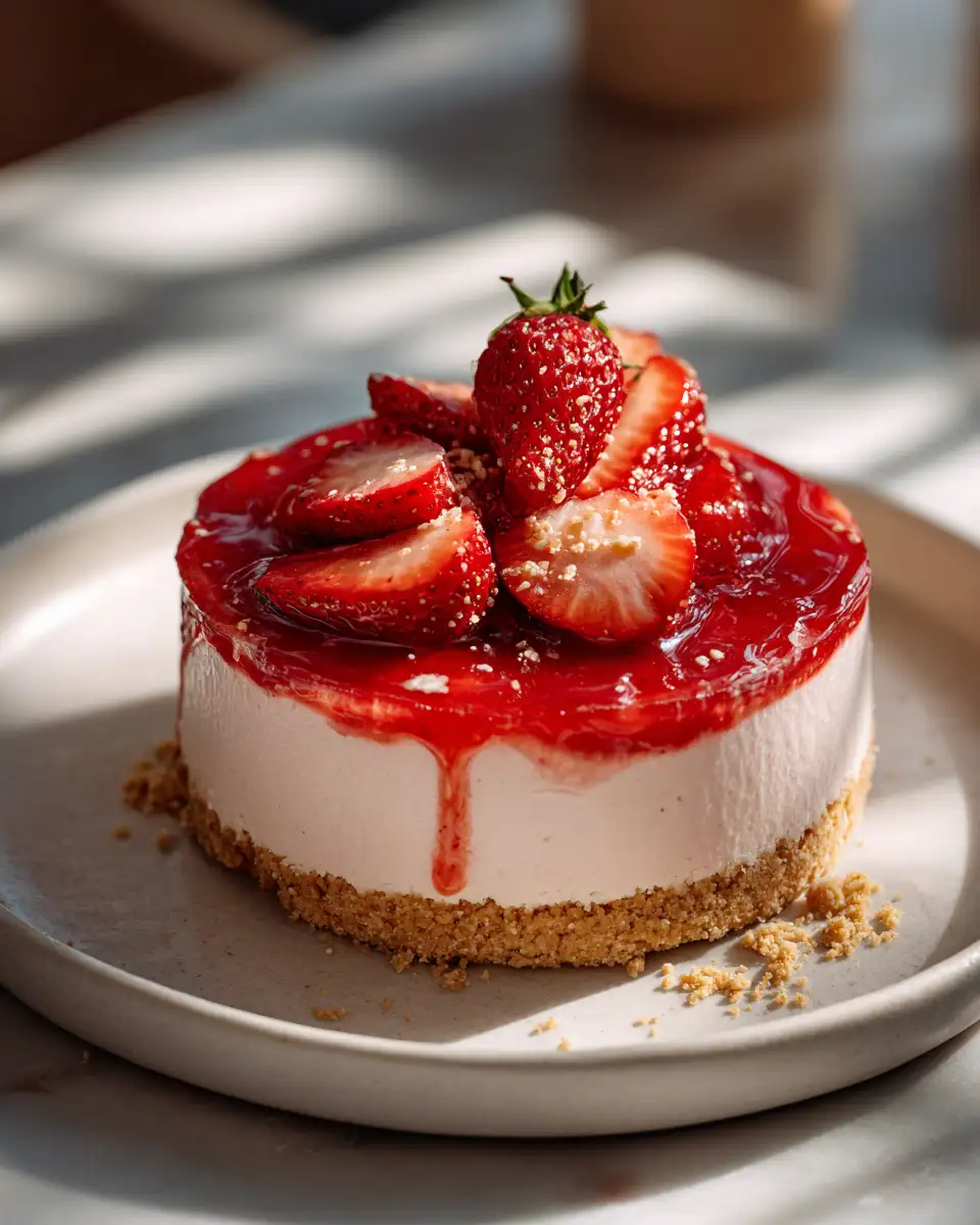 Final dish - Effortless Strawberry Cheesecake Bliss